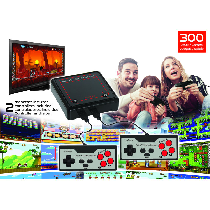 Lexibook TV Console Plug N Play 2 Controllers 300 Games Wayfair Canada